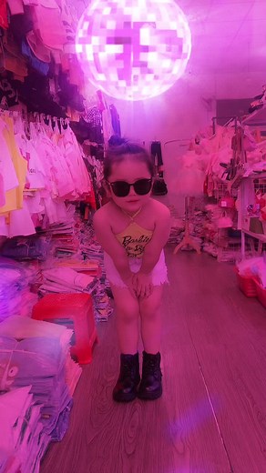 Charming Children's Fashion Showcase in Colorful Store