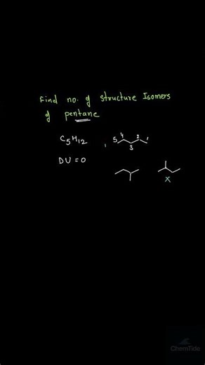 Isomers of Pentane 😈 |JEE Main Organic PYQ Trick