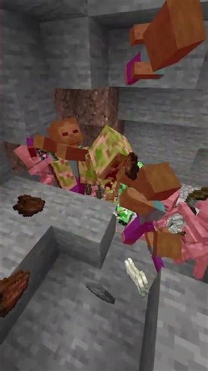 IMPOSSIBLE ☠️ Zombie Cave Battle #minecraft #shorts #challenge