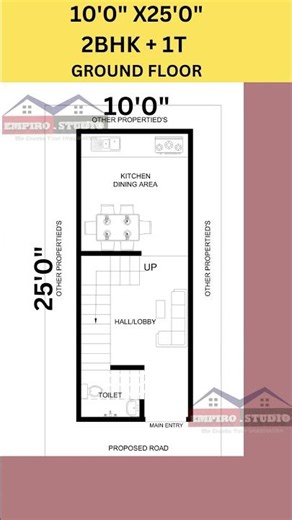 10 x 25 house plan design, 10 by 24 feet ka makan, 10 x 24 triplex design #house #homedesign #viral