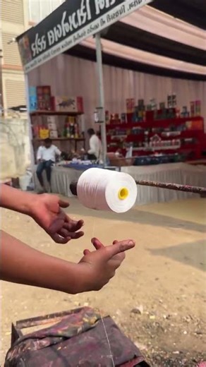 ⚡⚡Sankrantri Kites Tread Making Process⚡#shorts #telugufoodie #esangathulu #streetfood #foodie #omel