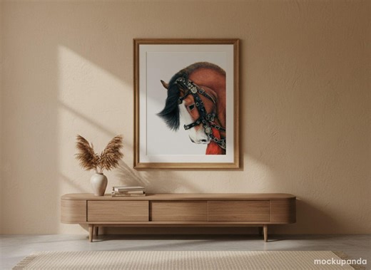 Perseus Horse Portrait Drawing: Polychromos, Luminance, Pablo Pencils on Pastelmat (20x14 Inches) - Etsy