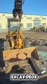 Excavator Dismantles Old Heavy Machine | Powerful Scrap Yard Demolition #constructionlife #excavator
