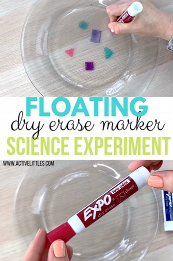 Floating Dry Erase Rainbow and Shapes Experiment   - Active Littles