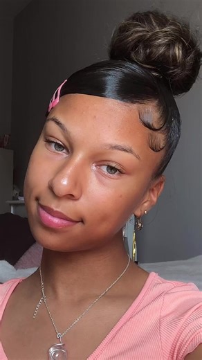 High Bun with Swoop Edges Tutorial