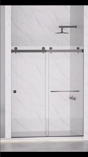 Install shower door guide. #bathroommakeover #bathroomdesign #remodel