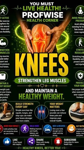 Healthy Knees, Active Life—Protect Every Step You Take! #healthtips #healthysteps