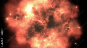 Fire explosion with alpha channel, three different shots from different distances, 4k