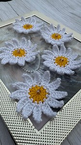Easy Crochet Daisy Flower Applique Pattern: Beginner Floral Motif (PDF Download) - Etsy