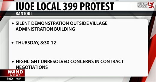 IUOE plans silent protest in Rantoul amid contract negotiations