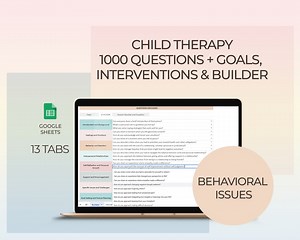 Child Therapy Interventions Goals ADHD ODD Conduct Disorder Counseling Behavioral Questions Treatment Strategies Therapy Templates Printable - Etsy