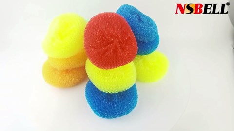 NSBELL 30PCS Plastic Dish Scrubbers for Dishes Plastic Pot Round Scrubber Scouring Pad Nylon Dish Scrubber, Poly Mesh Scouring Dish Pads Non Scratch Scrubbers