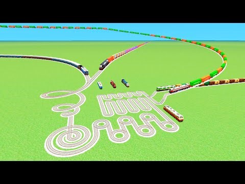 💞TRAINS CROSSING CIRCLE SNAKE🐍TRACKS RISKY UTRUN SHARP CURVE RAILRAOD BEANG DRIVE