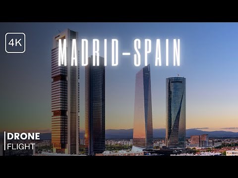Madrid, Spain | Drone Flight Over The Landmarks Of Madrid | 4K Ultra HD Video.