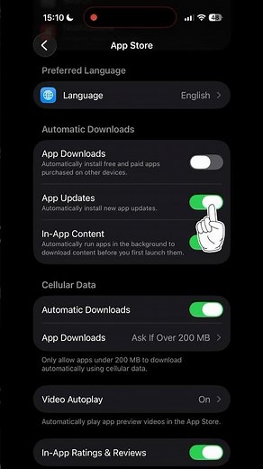 How to turn off automatic application update in iphone