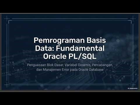 Pemrograman Basis Data Lanjut: Fundamental PL/SQL