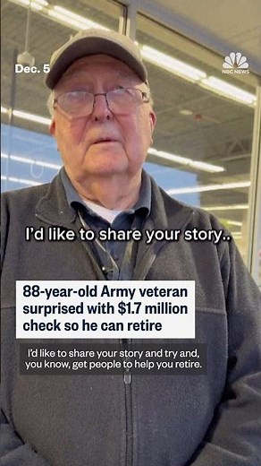 88-year-old Army veteran surprised with $1.7 million check so he can retire