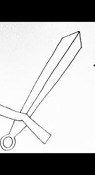 How To Draw A Sword | Simple And Easy Sword Drawing
