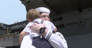 Crowds welcome USS Stout and USS Harry S. Truman home to Norfolk