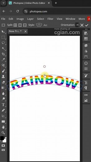 How to make rainbow text in Photopea #photopea #photopeatutorial #graphicdesign