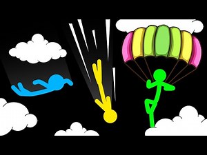 Stickman VS Minecraft: Skydiving - AVM Shorts Animation