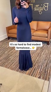 20K views · 346 reactions | Trying to find formalwear that's actually modest can be so hard. We know, we built a whole business to fix that problem! The Manhattan Dress has: ✅ Turtleneck ✅ Long sleeves ✅ Mermaid bottom ✅ Jersey fabric ✅ Double lined Most important: STUNNING! Click "Shop Now" to order your new favorite dress. ✨ | SexyModest Boutique | Facebook