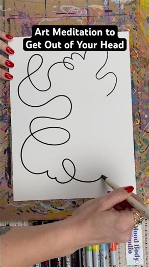 a doodle a day keeps the overthinking at bay 🪄🧠 #dailycalm #zendoodle #intuitiveart
