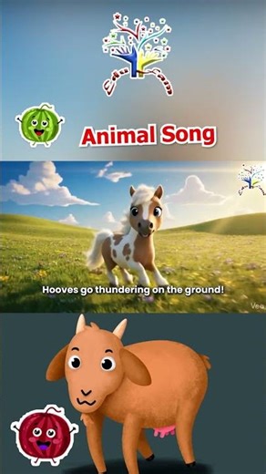 Steppe Wind Adventure! 🏔️🐎 | Wild Horse, Eagle & Mountain Animals Song for Kids!