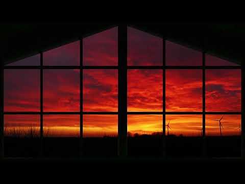 Relax/Focus Watching the Sunset to Ambient Noise [HD] - Fake Window for Projector/TV