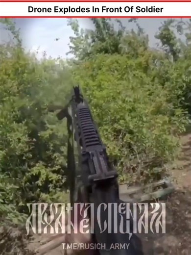 Drone Explodes Just Feet From Soldier
