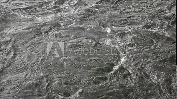 Strongly converging icy water currents representing the massive discharge of meltwater into the oceans causing the overloading of the gulf stream. Climate change tipping points.