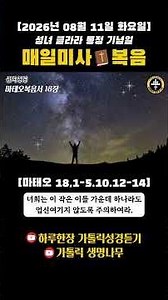 매일미사복음_2026년 08월 11일 화요일 #성경 #복음 #매일미사