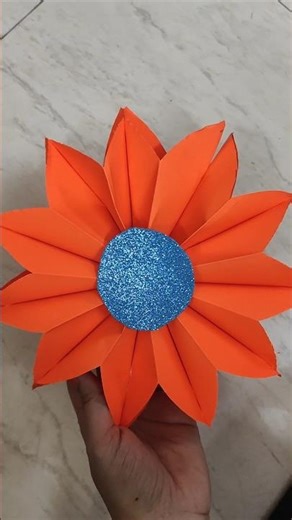 Paper flower making ideas. Way craft for kids Easy art and craft. school project. Decoration ideas