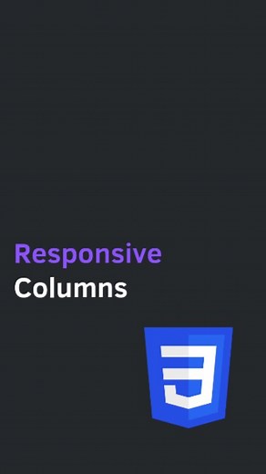 Tilak | Web Development 🧑‍💻 on Instagram: "⚡ The columns property is a shorthand property for: 1. column-width 2. column-count The column-width part will define the minimum width for each column, while the column-count part will define the maximum number of columns. By using this property, the multi-column layout will automatically break down into a single column at narrow browser widths, without the need of media queries or other rules. ✨ column-gap: Specifies the gap between the columns ✨ co