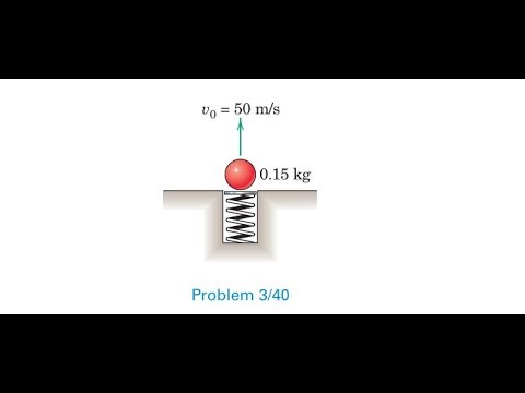 A spring-loaded device imparts an initial vertical velocity of to a 0.15 -kg ball. The drag force on