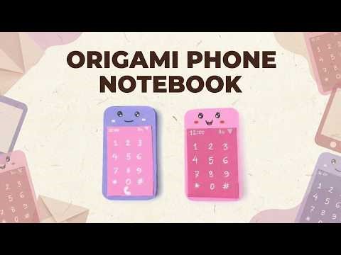 DIY Folded Paper Phone Notebook Tutorial