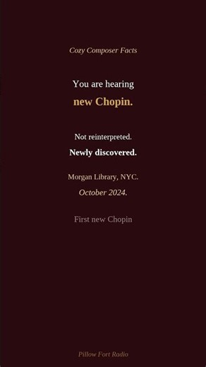 New Chopin — Found in 2024 After 70+ Years #chopin #newchopin #classical