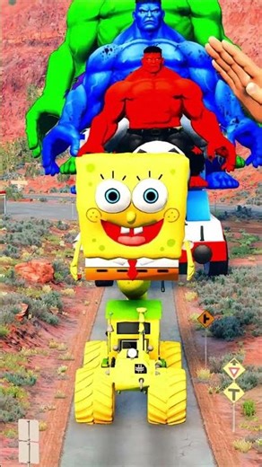 Colorful Small to Giant Cars vs Slap#32 BeamNG.drive!