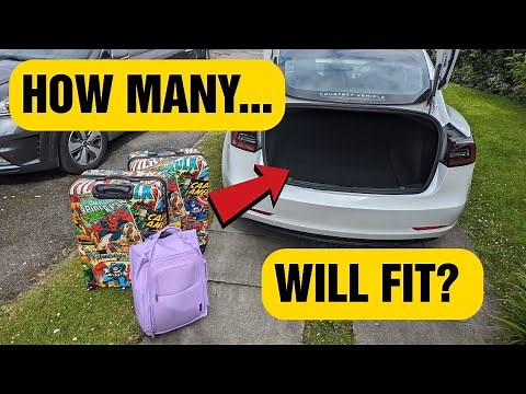 Tesla Model 3 Boot space test: How many suitcases can fit?