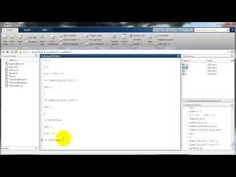Matlab - Cơ bản - Tính giới hạn, đạo hàm, nguyên hàm, tích phân của hàm số