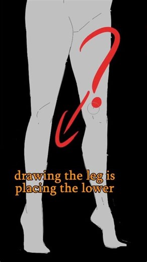 Mistake When Drawing Legs - Quick Art Tips #art #sketch #shorts #tutorial #drawingtutorial #anime