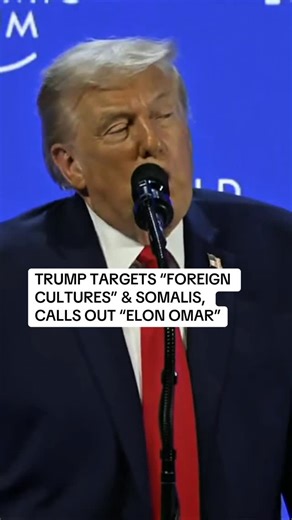 Chenue Her on Instagram: "In front of world leaders and CEOs at the Word Economic Forum in Switzerland, President Donald Trump says the situation in Minnesota “reminds us that the west cannot mass import foreign cultures”. Trump then singles out the Somali community, calling out “fake congressperson … Elon Omar”. Guessing he meant @repilhan #minneapolis #minnesota #ice @fox9"