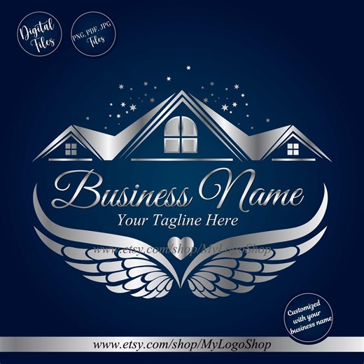 Luxury Home Care Logo | Silver House Cleaning Logo | Maid Service & Property Services Logo | Digital PNG JPG PDF - Etsy