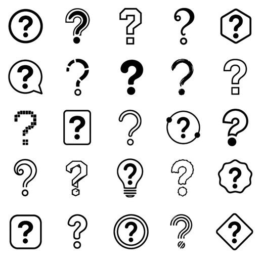 Question Mark SVG Icons Bundle – 25 Unique Mystery Outline Symbols, Bold Line Art, White Background, Cricut Silhouette, Dxf, Eps, Png, Jpg - Etsy