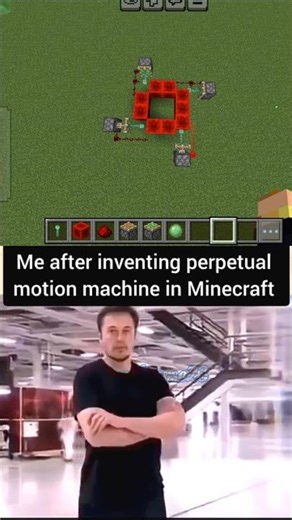 Minecraft Perpetual Motion Machine 😂⚡ #gamingshorts #minecraft #gaming #technoblade
