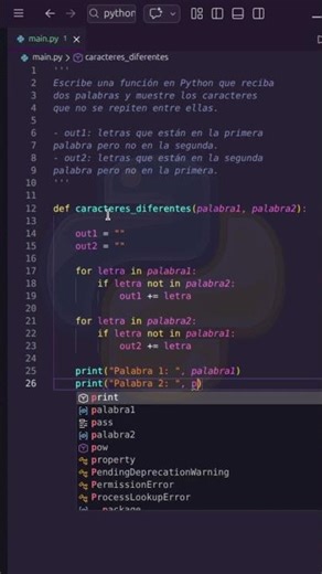Python Trick: Find Different Characters Between Two Words
