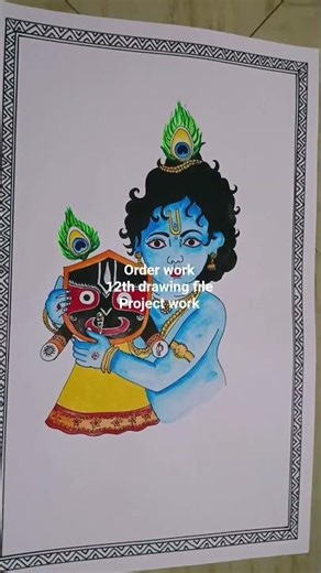 Beautiful drawings hand work for 12th std art file project ♥️♥️