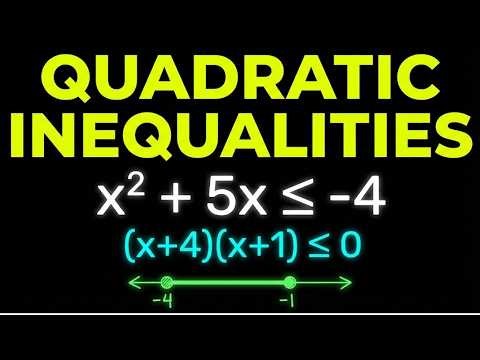 How to Solve Quadratic Inequalities - STEP-BY-STEP