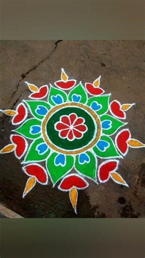 Karthigai kolam design #rangoli