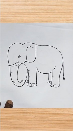 how to draw elephant drawing easy step by step